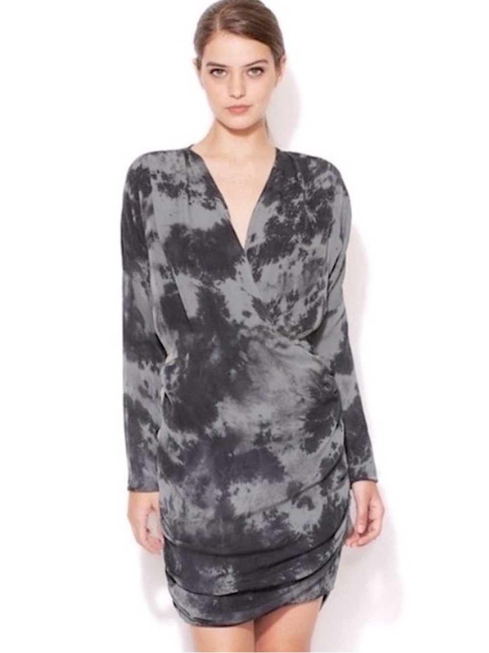Gold Hawk 100% Silk Wrap Style Dress